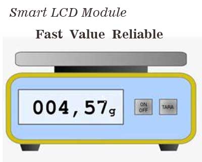 Smart LCD module on digital scale